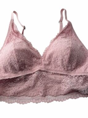 Hollister New Lace Bralette Removable Pads Adjustable Straps Coquette Size L